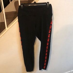 PINK Victoria’s Secret, Black + Red Leggings